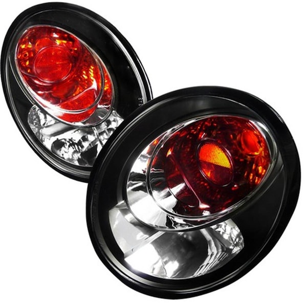 Overtime Euro Housing Tail Lights for 98 to 05 Volkswagen Beetle, Black - 10 x 12 x 18 in. OV2654255 - main